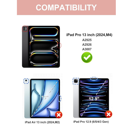 Чохол-клавіатура FOGARI для iPad Pro 13 2024, рожеве золото (2136)