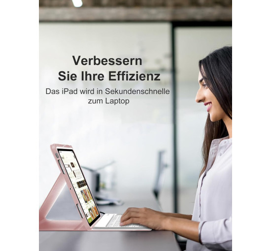 Чохол-клавіатура FOGARI для iPad Pro 13 2024, рожеве золото (2136)