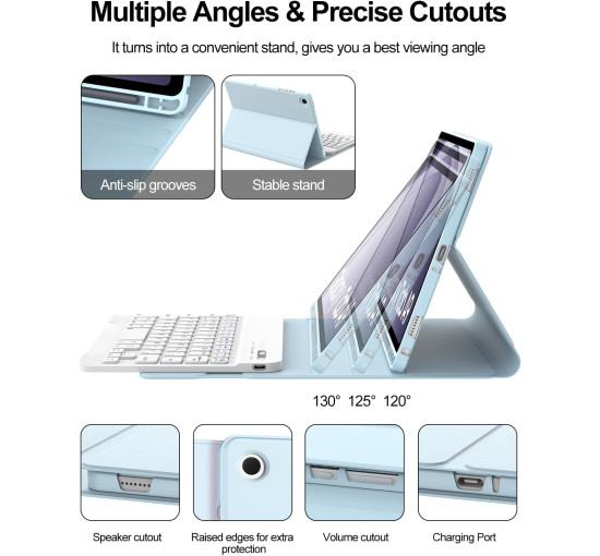 Чохол-клавіатура FOGARI для Samsung Galaxy Tab A9, синій (2154)