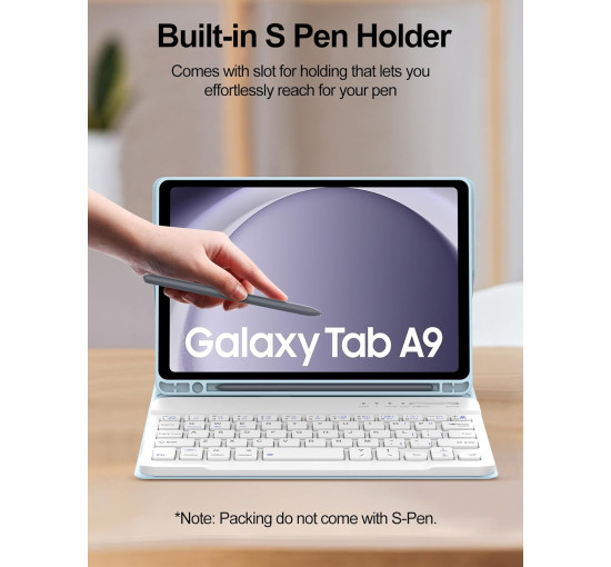 Чохол-клавіатура FOGARI для Samsung Galaxy Tab A9, синій (2154)