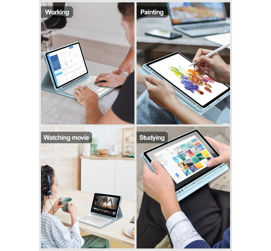 Чохол-клавіатура FOGARI для Samsung Galaxy Tab A9, синій (2154)