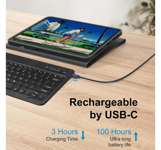 Чохол-клавіатура FOGARI для Samsung Galaxy Tab S10 Plus 12.4 дюйма, чорний (2130)