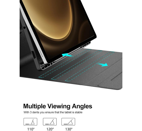 Чохол-клавіатура FOGARI для Samsung Galaxy Tab S10 Plus 12.4 дюйма, чорний (2130)