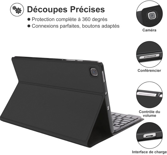 Чохол-клавіатура JADEMALL Clavier Samsung Tab S6 Lite 2024, чорний (3092)