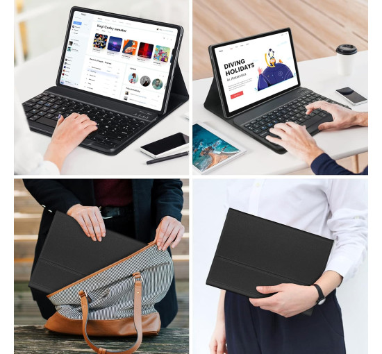 Чохол-клавіатура JADEMALL Clavier Samsung Tab S6 Lite 2024, чорний (3092)