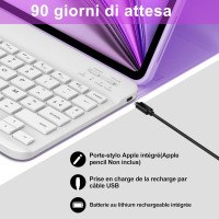 Чохол-клавіатура JADEMALL для iPad Air 11" M3 2025/M2 2024, світло-фіолетовий (3076)