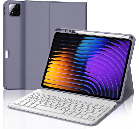 Чохол-клавіатура JADEMALL Xiaomi Pad 7 Pro для Xiaomi Pad 7 / Mi Pad 7 Pro 11.2 дюймів 2024, лавандово-фіолетовий (3112)