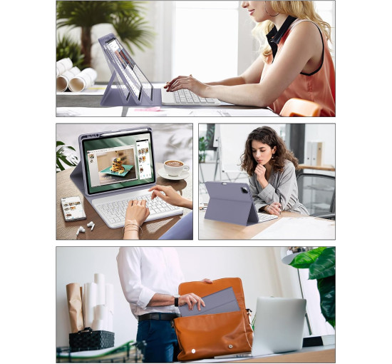 Чохол-клавіатура JADEMALL Xiaomi Pad 7 Pro для Xiaomi Pad 7 / Mi Pad 7 Pro 11.2 дюймів 2024, лавандово-фіолетовий (3112)