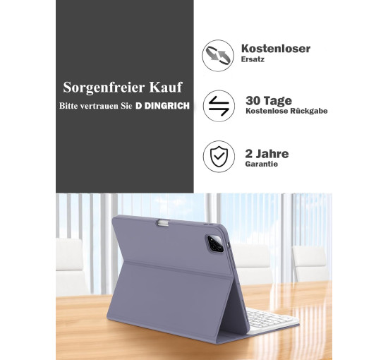 Чохол-клавіатура JADEMALL Xiaomi Pad 7 Pro для Xiaomi Pad 7 / Mi Pad 7 Pro 11.2 дюймів 2024, лавандово-фіолетовий (3112)