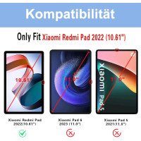 Чохол-клавіатура JADEMALL Xiaomi Redmi Pad з підсвічуванням, сумісний з Xiaomi L83 Redmi Pad 10,61 дюйма (3101)