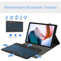 Чохол-клавіатура JADEMALL Xiaomi Redmi Pad з підсвічуванням, сумісний з Xiaomi L83 Redmi Pad 10,61 дюйма (3101)