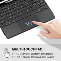 Чохол-клавіатура JADEMALL з тачпадом для iPad 9-го/8-го/7-го покоління 10,2 дюймів, чорна (3094)