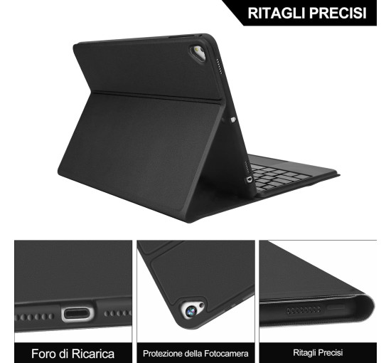 Чохол-клавіатура JADEMALL з тачпадом для iPad 9-го/8-го/7-го покоління 10,2 дюймів, чорна (3094)