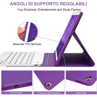 Чохол-клавіатура JADEMALL з тачпадом для iPad 9-го/8-го/7-го покоління 10,2 дюймів, фіолетовий (3095)