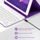 Чохол-клавіатура JADEMALL з тачпадом для iPad 9-го/8-го/7-го покоління 10,2 дюймів, фіолетовий (3095)