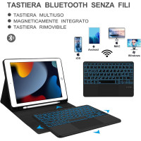 Чохол-клавіатура JADEMALL з трекпадом для iPad 10.2" 9-го/8-го/7-го покоління, чорна (3093)