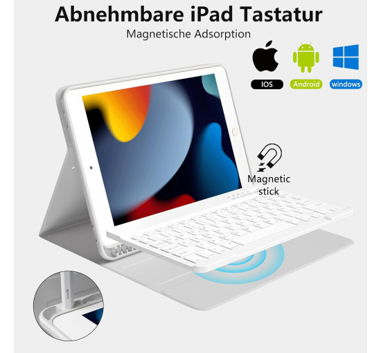 Чохол-клавіатура TQQ DEGW10.2PTJP для iPad 10.2, сірий (2122)