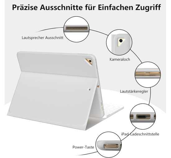 Чохол-клавіатура TQQ DEGW10.2PTJP для iPad 10.2, сірий (2122)