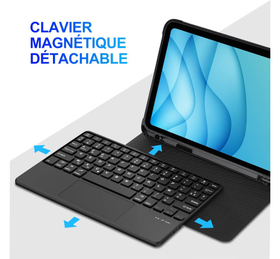 Чохол-клавіатура з трекпадом для iPad 10/11-го покоління 2024/2025 A16, чорний (3082)