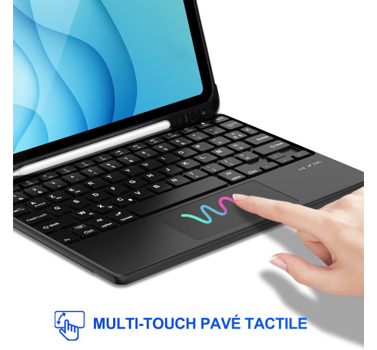 Чохол-клавіатура з трекпадом для iPad 10/11-го покоління 2024/2025 A16, чорний (3082)