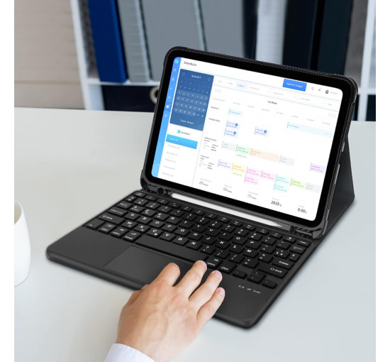 Чохол-клавіатура з трекпадом для iPad 10/11-го покоління 2024/2025 A16, чорний (3082)