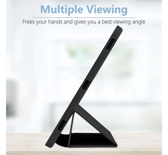 Чохол TQQ ESGWGFFGs7s8PTB1 для Samsung Galaxy Tab S7 FE S8 12.4 дюймів, з тримачем для ручки, чорний (2124)