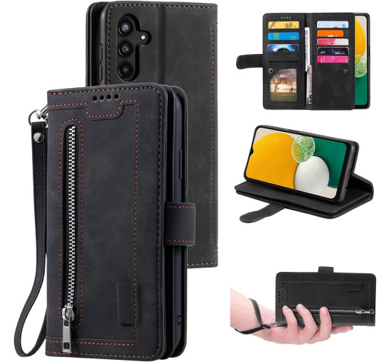 Чохол UEEBAI для Samsung Galaxy S24 5G, вінтажна блискавка, чорний (4099)