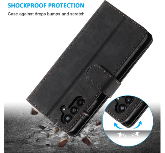 Чохол UEEBAI для Samsung Galaxy S24 5G, вінтажна блискавка, чорний (4099)