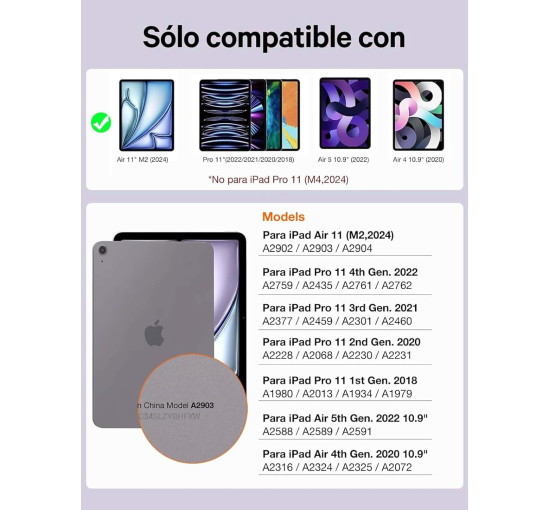 Чохол з клавіатурою WINCHKING для iPad Air 11 дюймів (M3/M2) 2025/2024, лавандовий (2152)