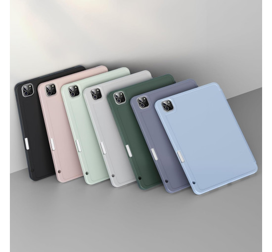 Чохол ZOYU для iPad Pro 11 дюймів 4-го/3-го/2-го покоління 2022/2021/2020 з тримачем для олівців, м'яка задня панель з ТПУ, чорний (2046)