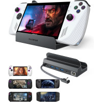 Док-станція Maxonar CDE001 6в1 для ASUS ROG Ally X/Steam Deck OLED/Legion Go/MSI Claw з HDMI 2.1, зарядка через USB-C 100 Вт, сіра (0200)