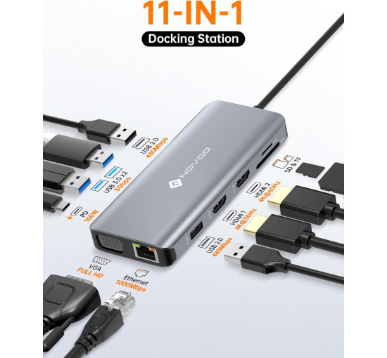 Док-станция NOVOO NHM11D-111S2 USB 3.0 (2008)