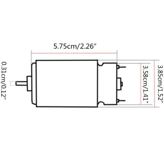 Двигун VORNEL GRS-550VC 18V 14 зубів 550 DC двигун дитячі іграшки для їзди, модуль двигуна їзда (2024)