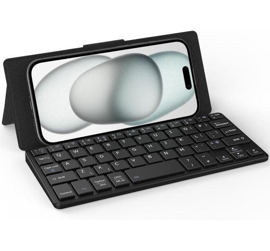 Двоканальна міні-клавіатура CACOE X6 для телефону, iPad Mini, Samsung, ультратонка, чорна (2158)