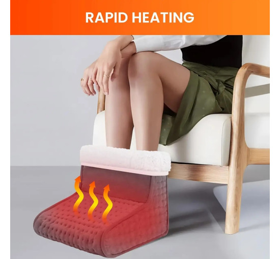 Електрична підставка для обігріву ніг Comfier, з функцією авто вимкнення, сіра (4181)