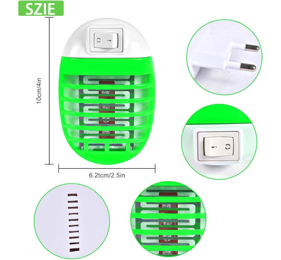 Електрична лампа SEMINISMAR LAMP316 для знищення комарів, зелена (4025)