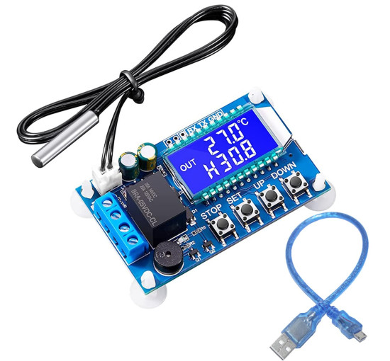 Електронний термостат Youmile XY-T01 JK-YM-476 DC 6-30V 24V від -50°C до 100°C з водонепроникним зондом NTC (0187)