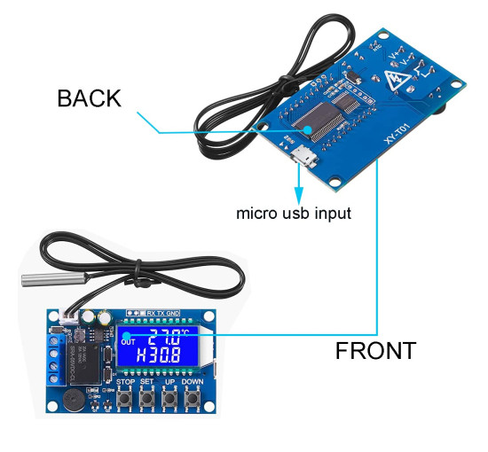 Електронний термостат Youmile XY-T01 JK-YM-476 DC 6-30V 24V від -50°C до 100°C з водонепроникним зондом NTC (0187)