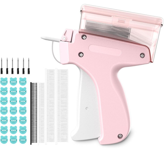 ELEOPUS Пістолет для мікростібків Stitchy TAG-001, пістолет для маркування одягу, рожевий (5128)