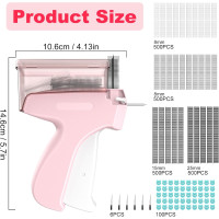 ELEOPUS Пистолет для микростежков Stitchy TAG-001, пистолет для маркировки одежды, розовый (5128)