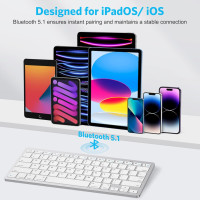 Bluetooth-клавіатура для iPad, срібляста (4191)