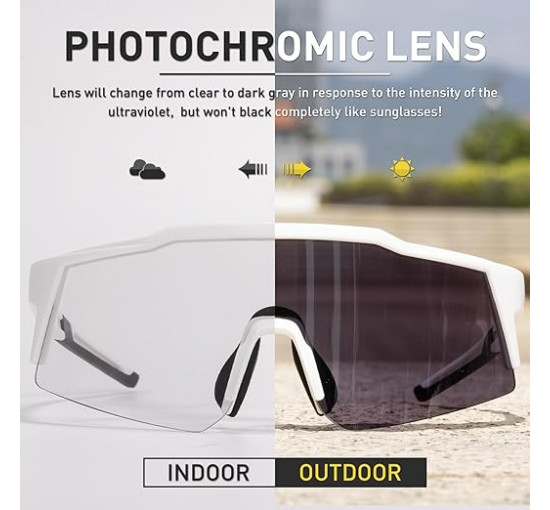 Фотохромні велосипедні окуляри KAPVOE з TR90 (3115)