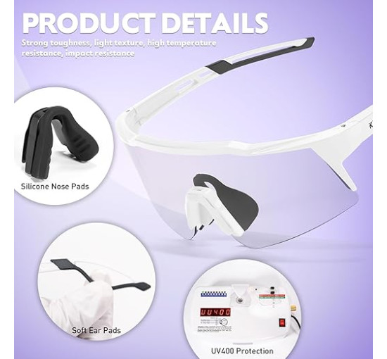 Фотохромні велосипедні окуляри KAPVOE з TR90 (3115)