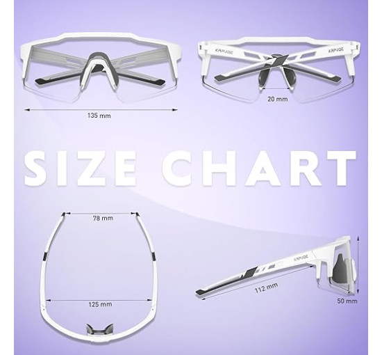 Фотохромні велосипедні окуляри KAPVOE з TR90 (3115)