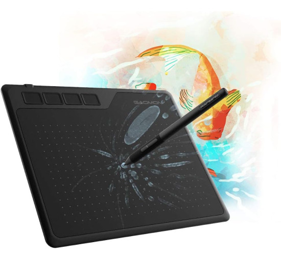 Графічний планшет GAOMON S620 6,5 x 4 дюйми з пасивним пером 8192, 4 настроювані клавіші ExpressKeys для цифрового мистецтва, малювання (0130)