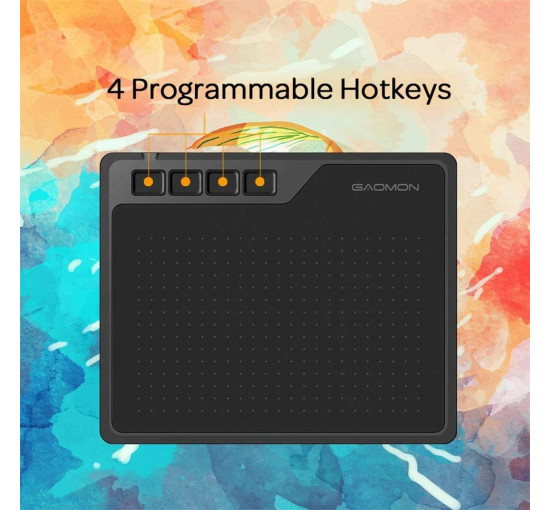 Графічний планшет GAOMON S620 6,5 x 4 дюйми з пасивним пером 8192, 4 настроювані клавіші ExpressKeys для цифрового мистецтва, малювання (0130)