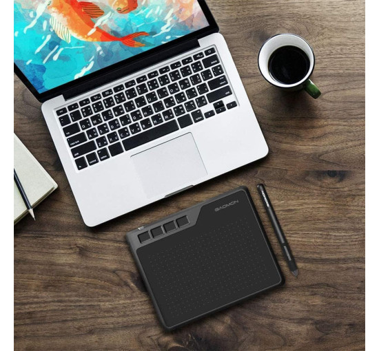 Графічний планшет GAOMON S620 6,5 x 4 дюйми з пасивним пером 8192, 4 настроювані клавіші ExpressKeys для цифрового мистецтва, малювання (0130)