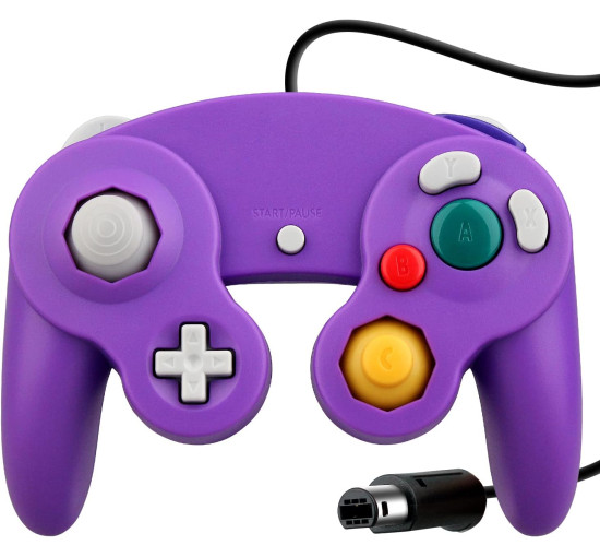 Ігровий контролер OSTENT Wired Shock для відеоігор Nintendo GameCube NGC, фіолетовий (4001)