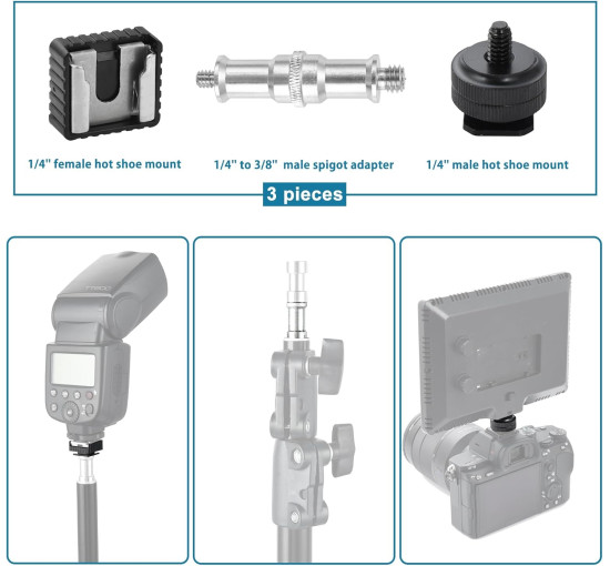 Гвинт для камери UTEBIT з адаптером 1/4 до 3/8, набір адаптерів з різьбою, 26 шт.(3046)