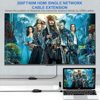 HDMI-подовжувач Ozvavzk MO-MINI YCQ-01 60 м 1080P @ 60 Гц Ethernet HDMI-подовжувач (3171)